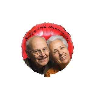Custom Anniversary Balloons With Photo And Text, Personalized 18 Inch Foil Balloons For Wedding, Birthday, Graduation And Events