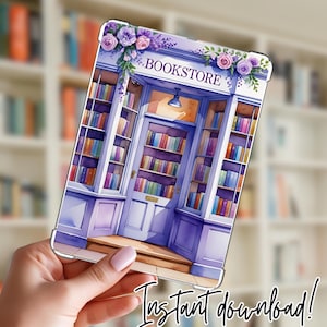 Printable Kindle Insert for Clear Case: Bookstore-Themed Paperwhite & Basic Decor Digital Download