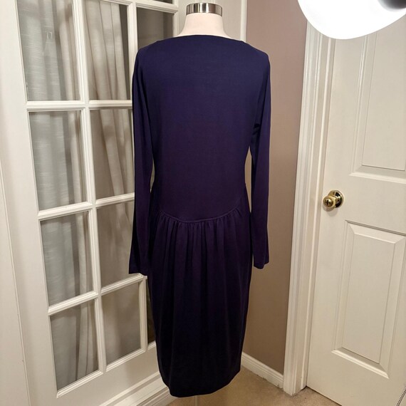 Missoni for I. Magnin Navy Blue Knit Long Sleeve Dress 44 (US Medium/Large)