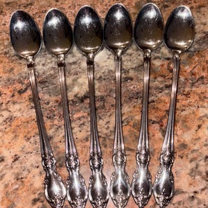 Oneida Louisiana Set of 6 Iced Tea Spoons Community Stainless Flatware