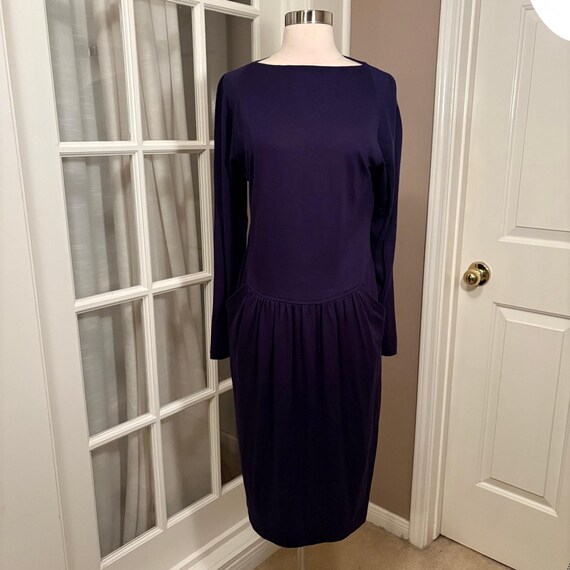 Missoni for I. Magnin Navy Blue Knit Long Sleeve Dress 44 (US Medium/large)  - Etsy