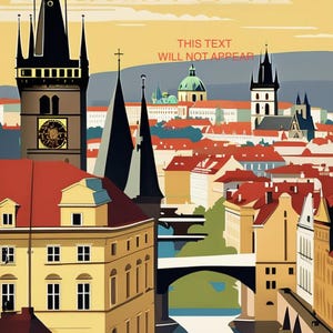 Prague Vintage Travel Poster