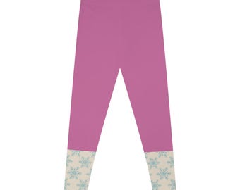 Leggings con motivo a fiocchi di neve blu / Leggings con fiocchi di neve invernali
