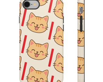 Cute Cat Phone Case - Fun Cat Design, Pet Lover Gift, Kawaii Aesthetic, Birthday Present, Animal Lover Accessory