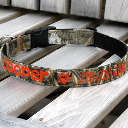 Personalized Camo Dog Collar Realtree Xtra Camouflage Etsy