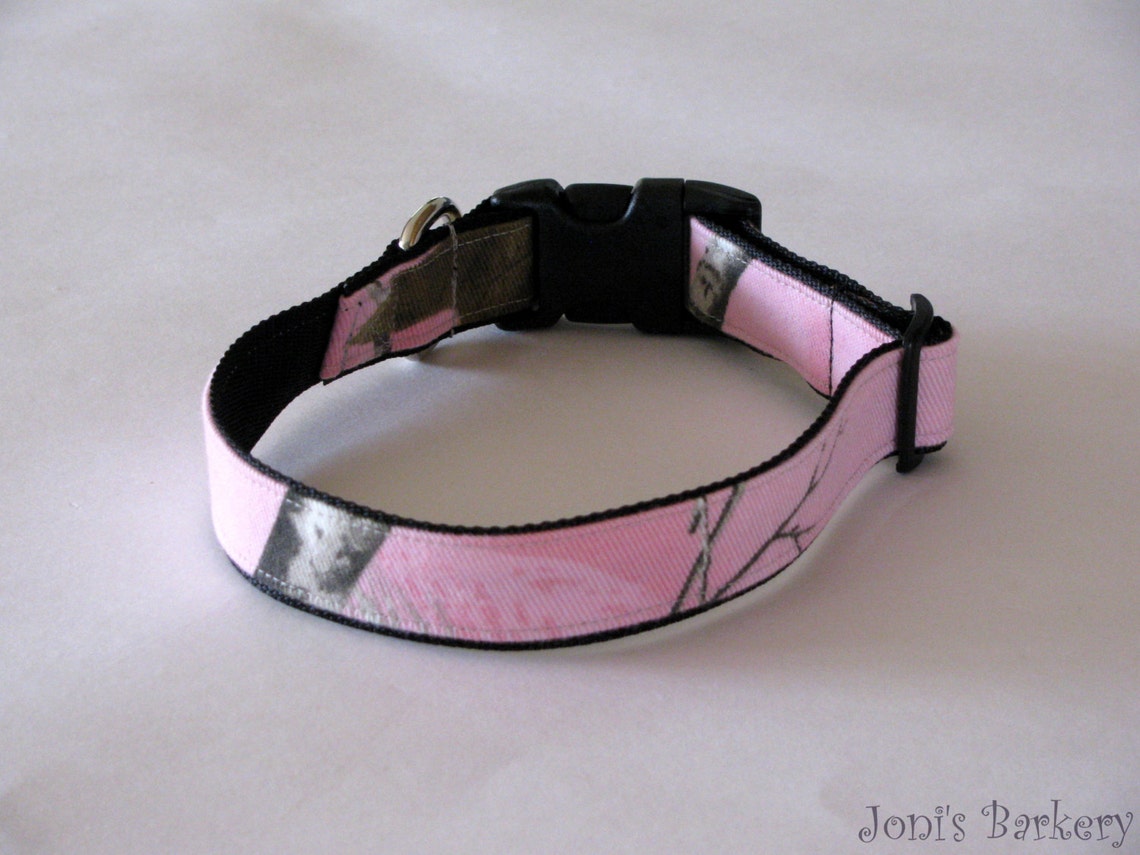 Camo Dog Collar Realtree Pink Camouflage Adjustable Dog Etsy