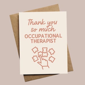 Ergotherapeut bedankkaartje || cadeau wenskaarten bedankt ziekenhuis medisch grappig schattig ergotherapeut