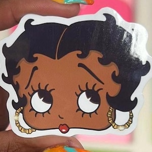 Black Betty B vinyl sticker/ die cut sticker/ doll sticker/ image 2