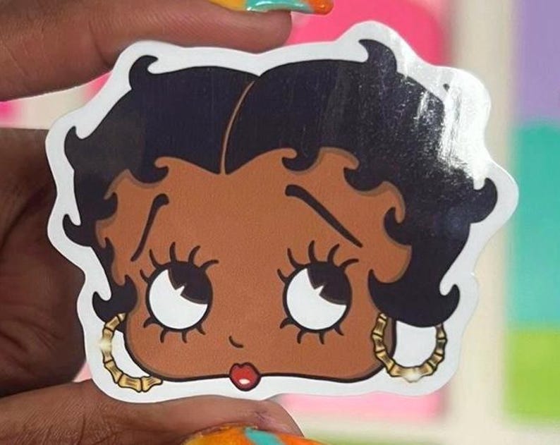 Black Betty B vinyl sticker/ die cut sticker/ doll sticker/ image 2