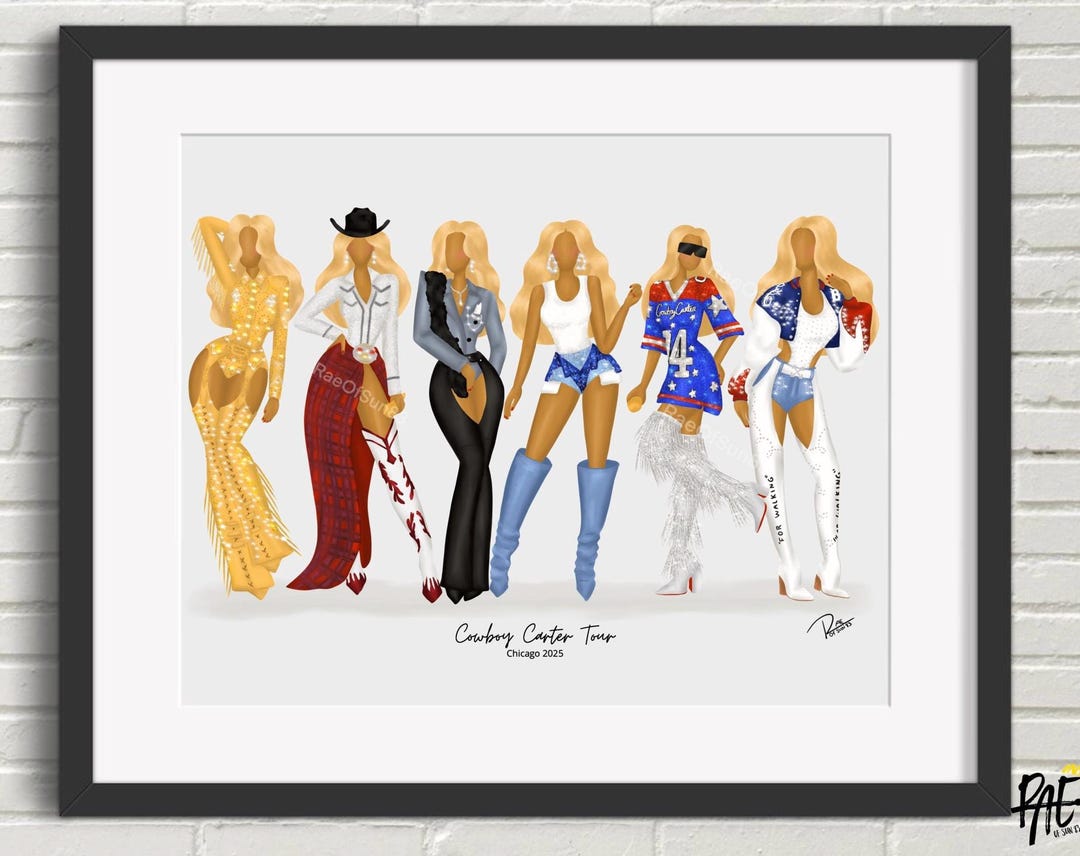 Chicago Beyonce Iconic Series Print Cowboy Carter Tour / Beyonce Art ...