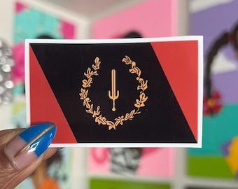 Black America Heritage Flag vinyl sticker/ Black American Flag die cut sticker/ waterproof stickers/