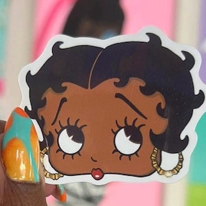 Black Betty B vinyl sticker/ die cut sticker/ doll sticker/ image 1