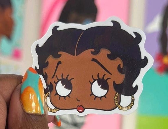 Black Betty B vinyl sticker/ die cut sticker/ doll sticker/