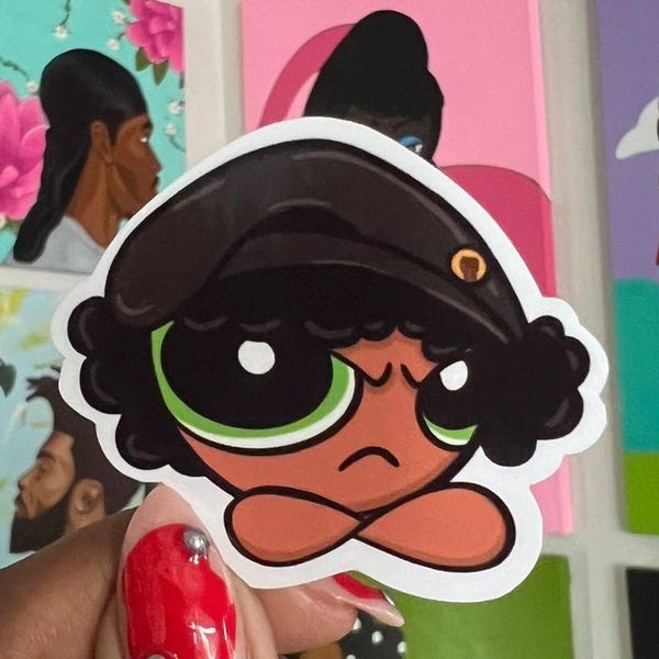 Black Buttercup vinyl sticker/ die cut sticker/ funny sticker/