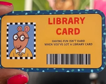 Arthur Library card vinyl sticker/ die cut sticker/ funny sticker/