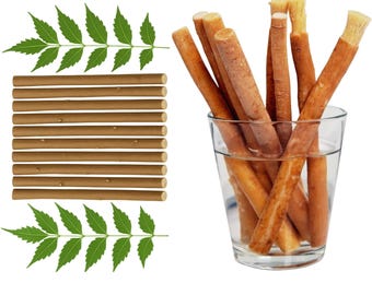 Natural Miswak & Neem Datun Combo Pack | Herbal Teeth Cleaning Sticks | Eco Friendly Natural Toothbrush Set | Ayurvedic Oral Care