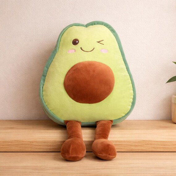 Jinsinto 17,7 Pouces Peluche d'Avocat Fruits Doux Peluche Câlins Cadeaux d'Oreiller pour les Enfants, Fille, Garçon et Amis Noël
