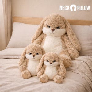 Grumpy Bunny Plush Toy – Soft Cotton Stuffed Rabbit