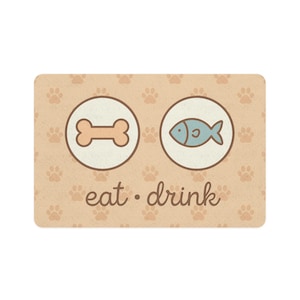Cute Pet Food Mat for Dogs and Cats, Stylish Feeding Mat, Non-Slip Pet Placemat, Perfect Gift for Pet Lovers, Home Decor for Pets