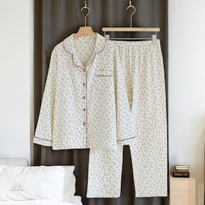 Cotton Pajama Set for Women – Soft, Cozy, Printed Sleepwear for Lounging, Relaxing & Bedtime Comfort