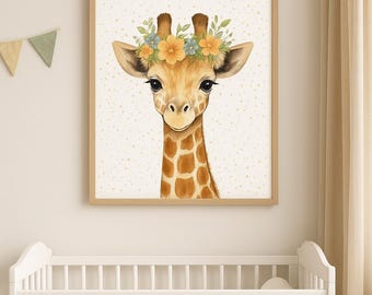 Floral Giraffe Print