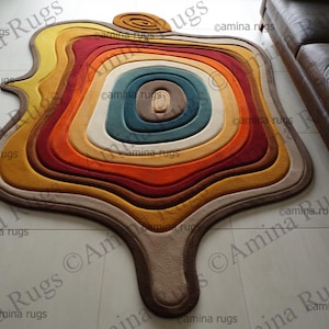 Hand Tufted Rug Modren Irregular Wool Area Rugs For Livingroom Bedroom Kitchen Nursery Entryway Office 5X8 6X9 8X10 9X12 10X14 Custom Rug