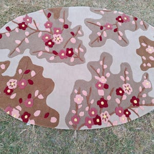 Pink Hand Tufted Modern Rug Irregular Wool Area Rugs For Livingroom Bedroom Kitchen Entryway Office 5X8 6X9 8X10 9X12 10X14 Custom Rug