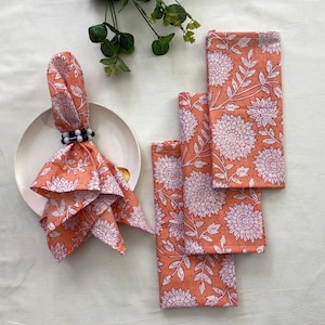 Block Print Cotton Napkins - Bohemian Dining Table Decor - Set of 200