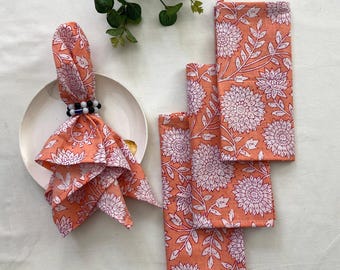 Block Print Cotton Napkins - Bohemian Dining Table Decor - Set of 200