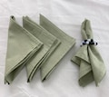150 Sage Green Cotton Napkins: Soft Stonewashed Cloth, Wedding Party Decor product logo