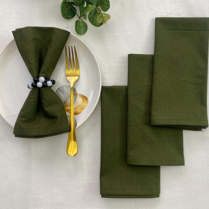 Olive Napkins Set
