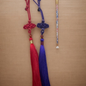 Korean Norigae Keychain - Handmade Kpop Tassel Charm, Hanbok Bag Accessory Gift