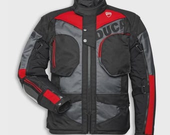 Chaqueta de moto textil Ducati Cadoura C2+ / Equipo de motociclista blindado CE para hombre