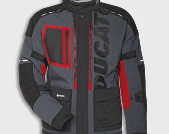 Giacca da moto in tessuto Ducati C5 / Abbigliamento da turismo impermeabile con protezione CE da uomo