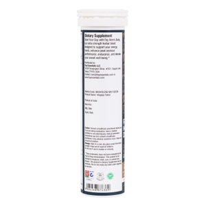 May include: A cylindrical dietary supplement container with a white cap. The label features text including "Dietary Supplement" and "Vitoplus Tablet." The container is primarily white with black and brown text and graphics. The product is from India.