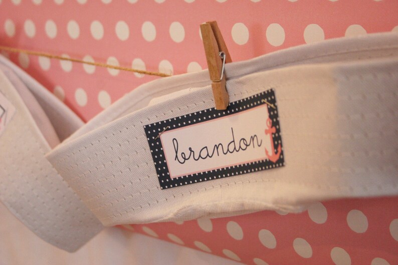 SAILOR HAT NAME Tags Editable Instant Download Etsy