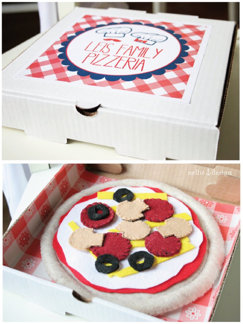 Pizza Party Red Gingham  Printable Decor image 4