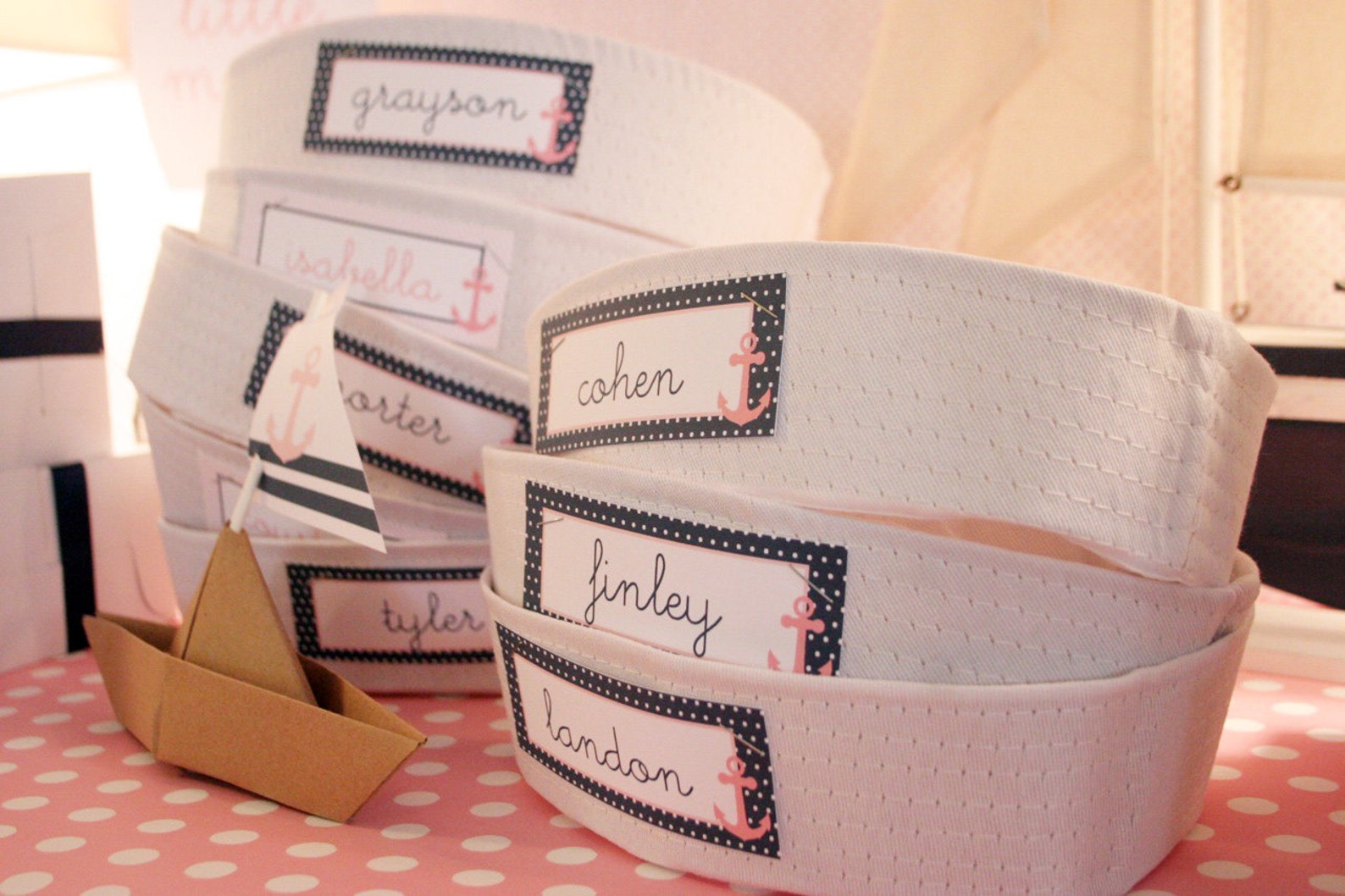 SAILOR HAT NAME Tags Editable Instant Download Etsy