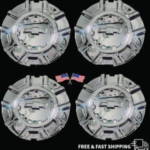 4 New 2014-2018 Chevrolet Silverado High Country 20&quot; Wheel Center hub Caps 4pcs SET 22871243