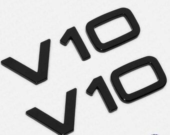 Un par de 2 emblemas de guardabarros laterales V10 negros