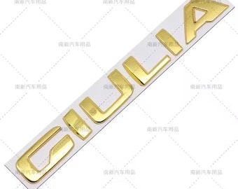 Adesivo 3D in metallo per bagagliaio posteriore dell'auto, con logo, etichetta, emblema distintivo, decalcomanie, per Alfa Romeo GIULIA - Oro