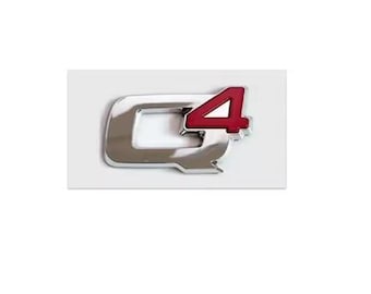 Adesivo con logo 3D in ABS per auto, emblema per bagagliaio posteriore, accessori per auto per Alfa Romeo Q4 argento