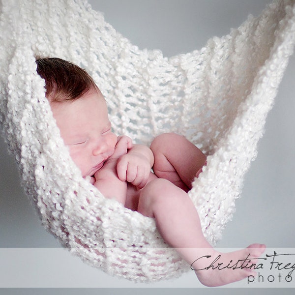 Off-White Baby Hammock Newborn Photo Prop -- Ready to Ship -- Over 500 hammocks sold -- Original Designer