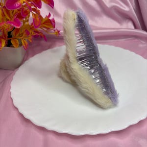 Fluffy Faux Fur Hair Claw Clip | Soft Plush Jaw Clip | Cozy Winter Hair Accessory | Large Strong Hold Hair Grip | Gift For Women & Girls