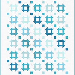 Patrón de edredón Dot 'n Dash: bloque de guiones churn Amish moderno