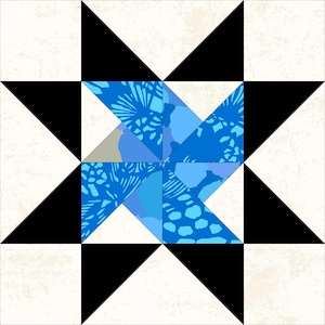 Block #12 - The Constellation Quilt Block of the Month Pattern, lap quilt, BOM, quilt pattern