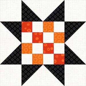 Block #8 - The Constellation Quilt Block of the Month Pattern, lap quilt, BOM, quilt pattern