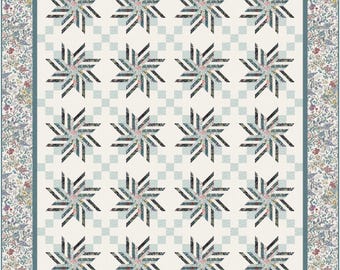 Wildflower Posies Star Quilt Pattern, Twin Size (PDF Pattern)