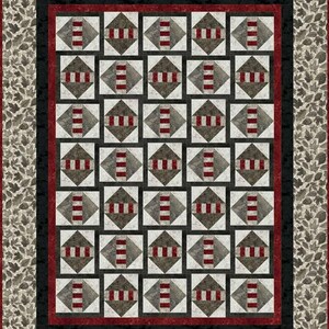 Side Streets Quilt pattern, masculine quilt, twin quilt