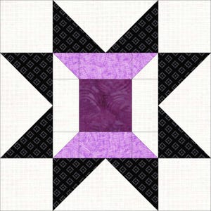 Block #2 - The Constellation Quilt Block of the Month Pattern, lap quilt, BOM, quilt pattern